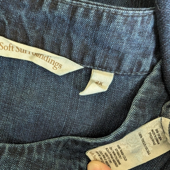 Soft Surroundings Tencel Denim Top - Picture 7 of 7